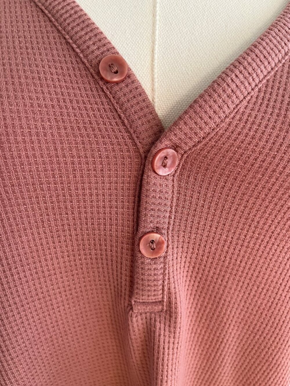 Athleta Wind Down Waffle Knit Sleep Top Palermo Pink XL - Picture 4 of 11
